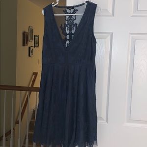 Navy blue lace dress